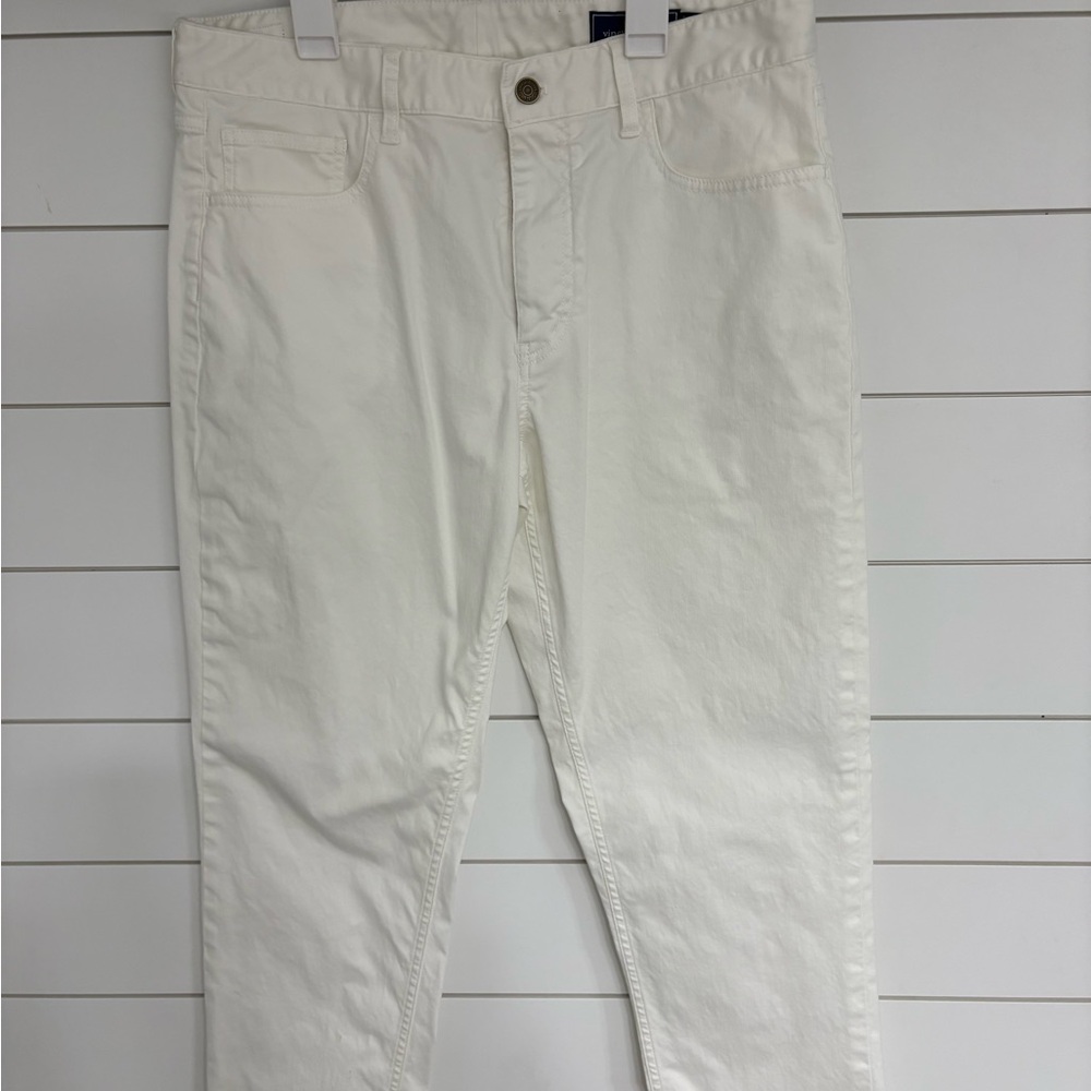 Vineyard Vines Off-White Denim Trousers
